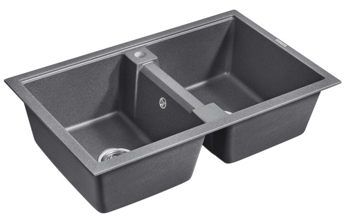 Кухонная мойка Paulmark TANDEM 80/2 PM238150-DG 81х50 цвет графит - фото 2